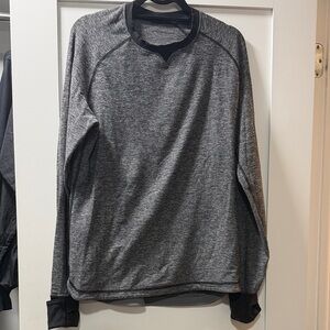 Men’s Lululemon Heathered Gray Long Sleeve Pullover Size Medium